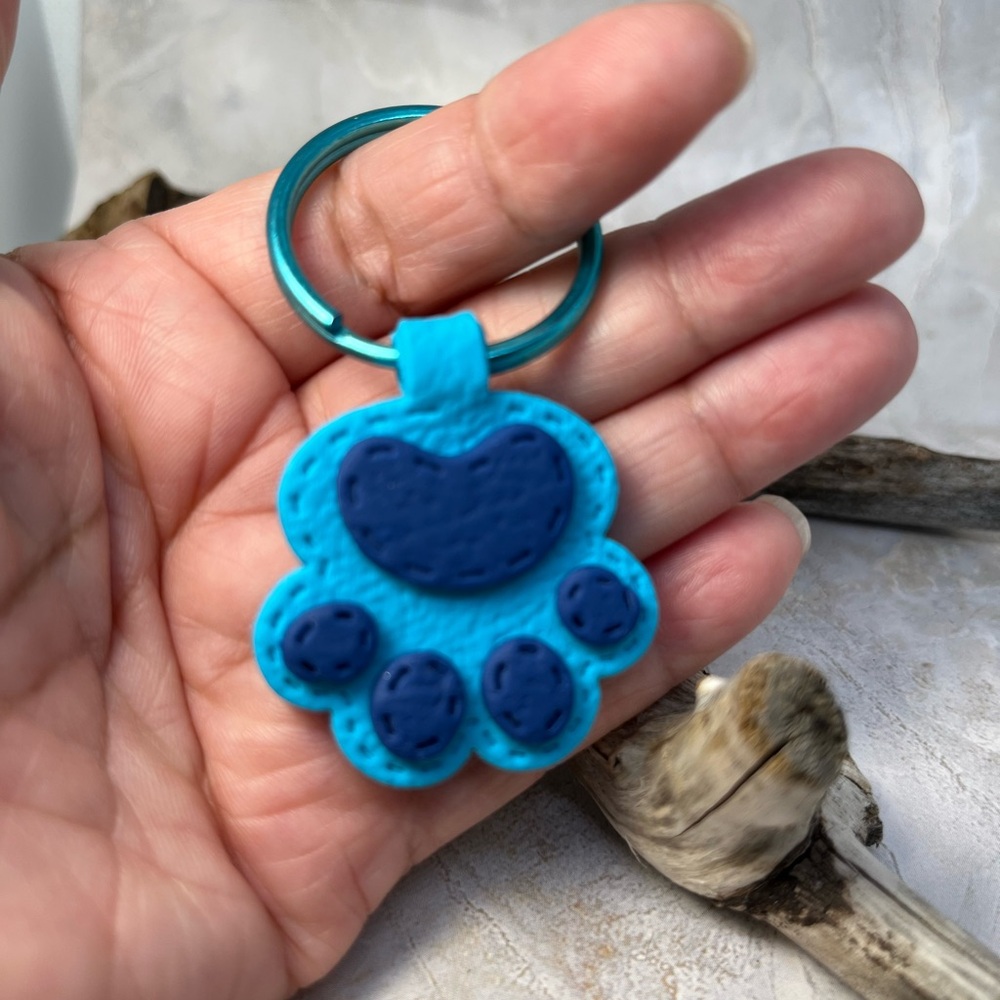 Paw Print Keychain
